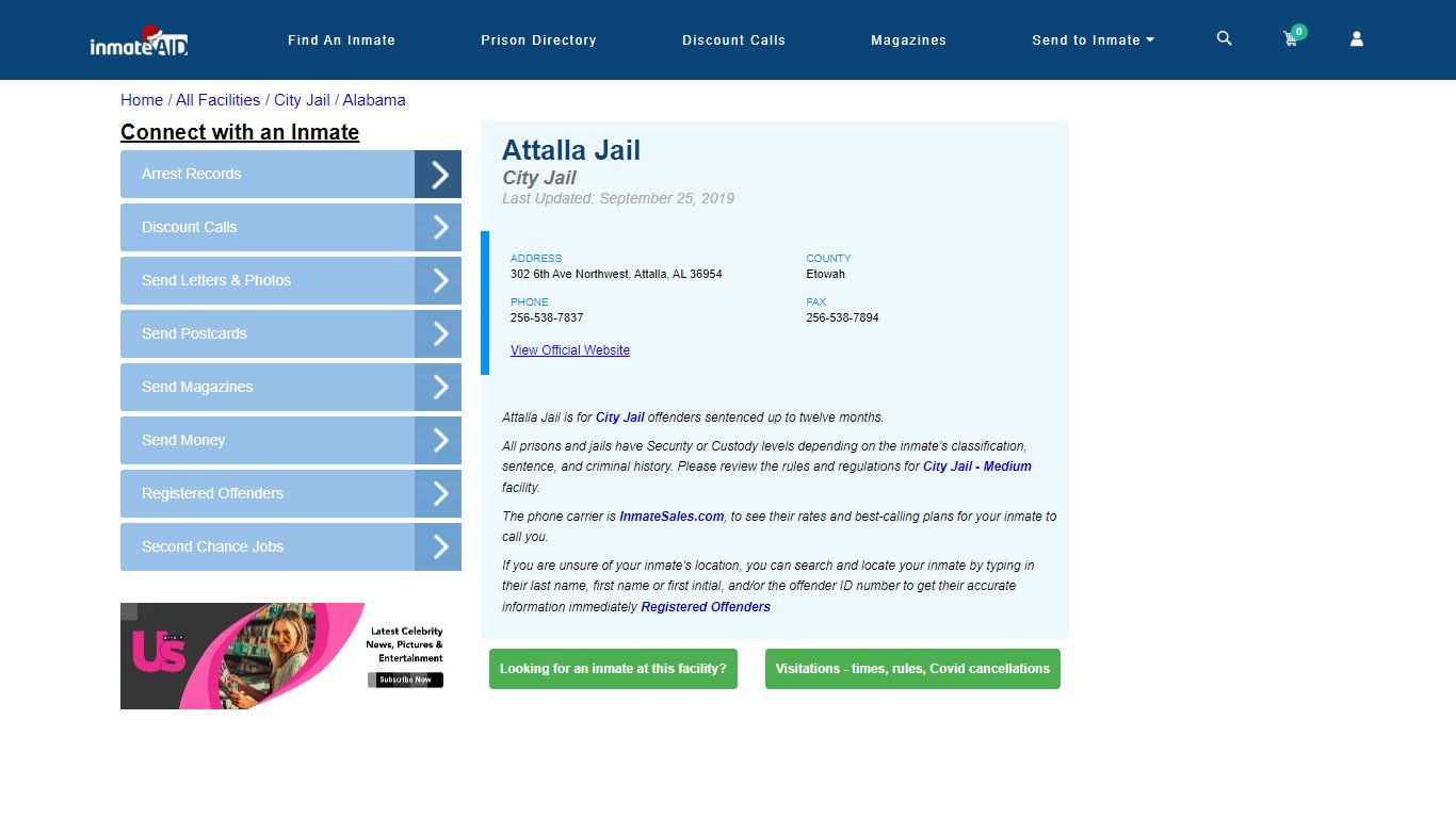 Attalla Jail | Inmate Locator